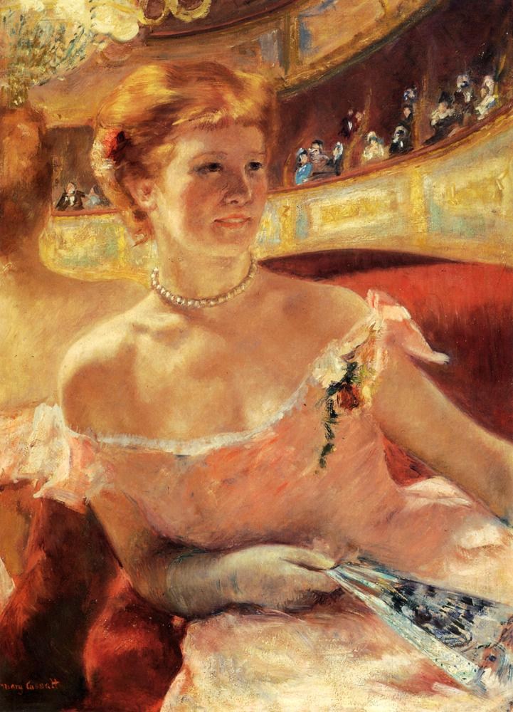 Mary Cassatt Woman With A Pearl Necklace In A Loge